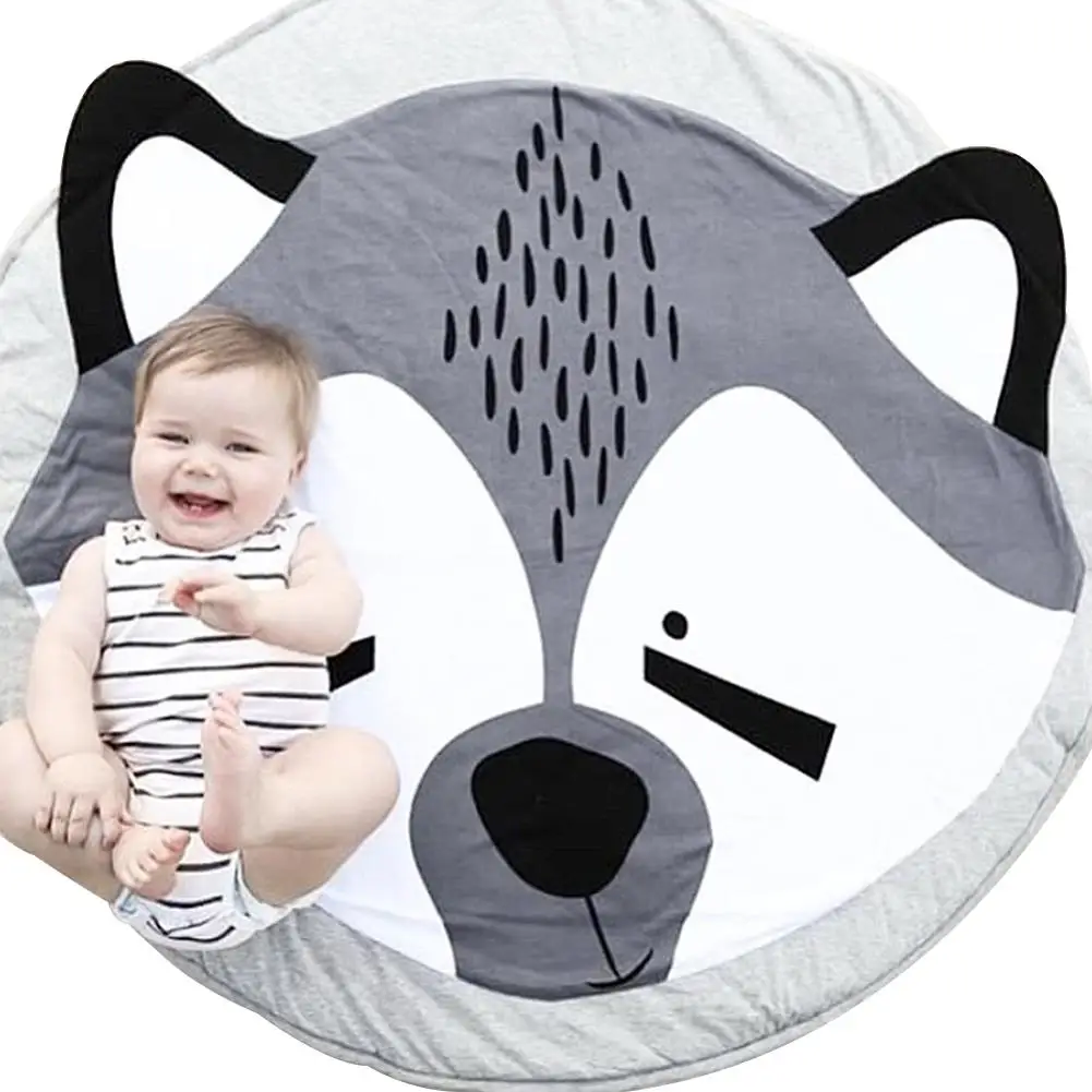 Kidlove, милый детский коврик для ползания, круглый детский коврик для ползания, одеяло с кроликом, хлопковый коврик, декор для детской комнаты