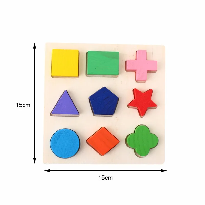 Детские 3D пазлы деревянные игрушки цветная геометрическая форма Обучающие