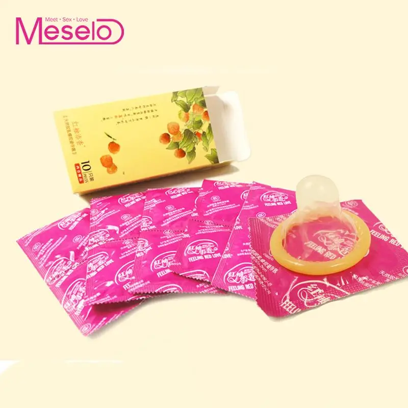 Meselo 10 шт./лот тонкие презервативы сладкий запах натурального латекса гладкой