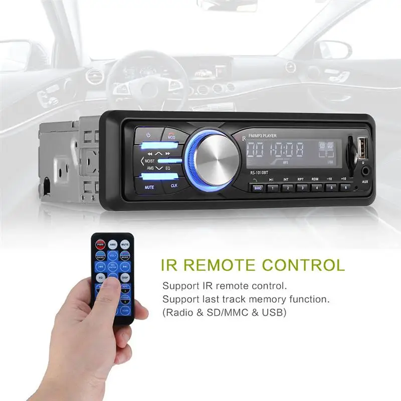Автомобильная стереосистема Аудио In Dash MP3 радио плеер приемник с Bluetooth