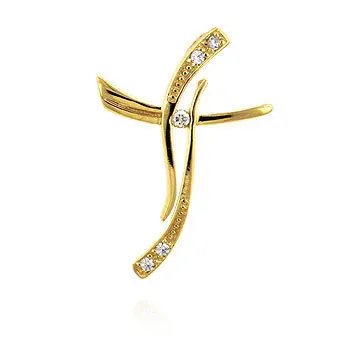 Golden Wavy Cross Pendant | Украшения и аксессуары
