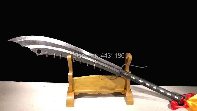 Острые черные лезвия ручной работы из высокоуглеродистой стали 9 колец DaDao Wushu Kungfu