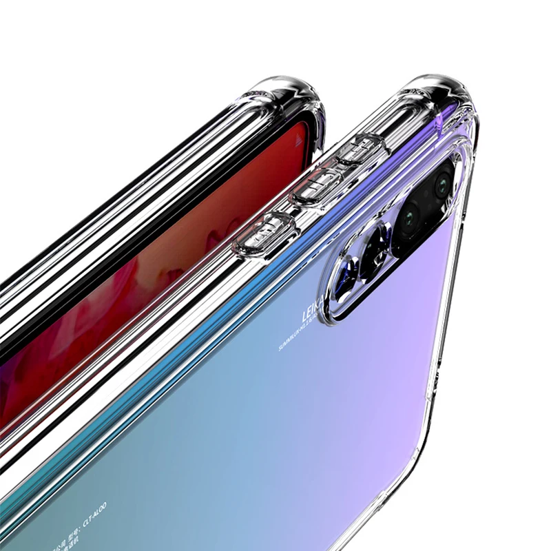 Summfish Full Shockproof Clear Silicone Case For Huawei Mate 10 30 Pro P40 Soft TPU Phone Cover case Honor 9A 8X 7X | Мобильные