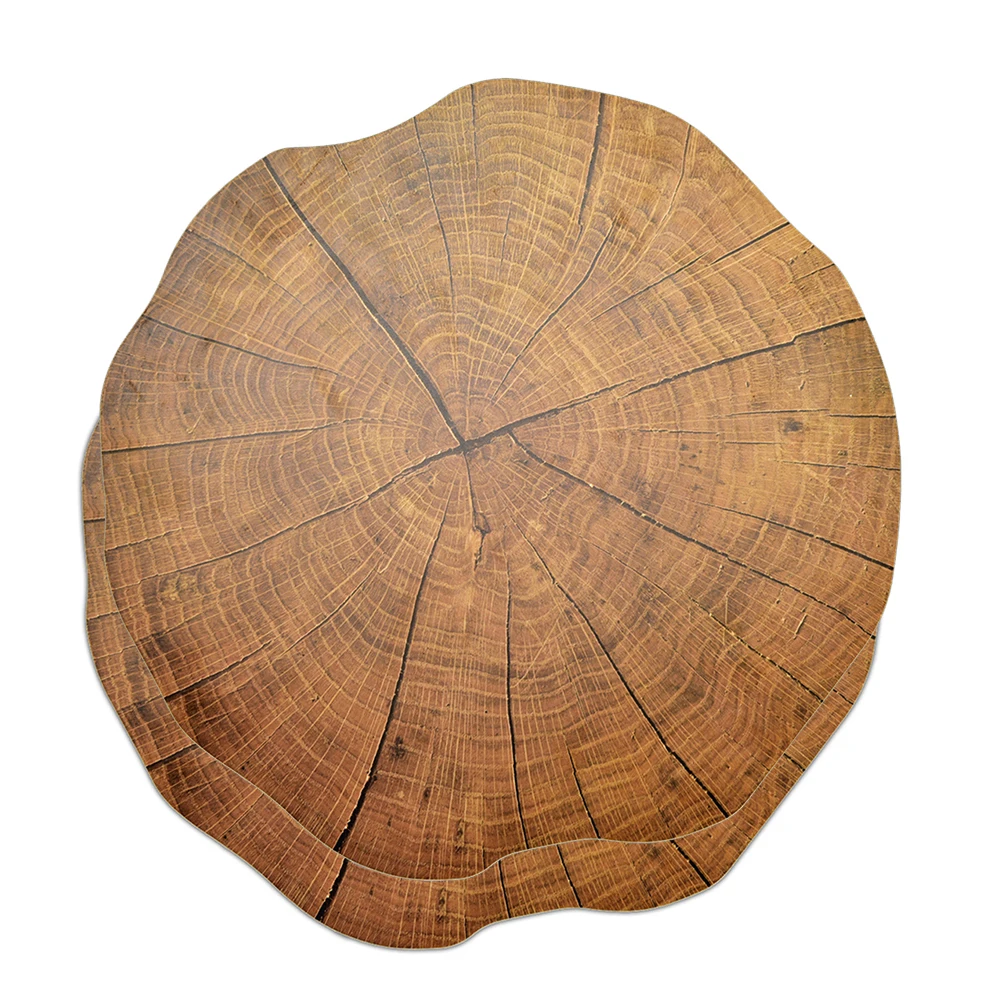 2 шт. деревянные коврики обеденные столовые приборы коврик в форме лотоса чашка