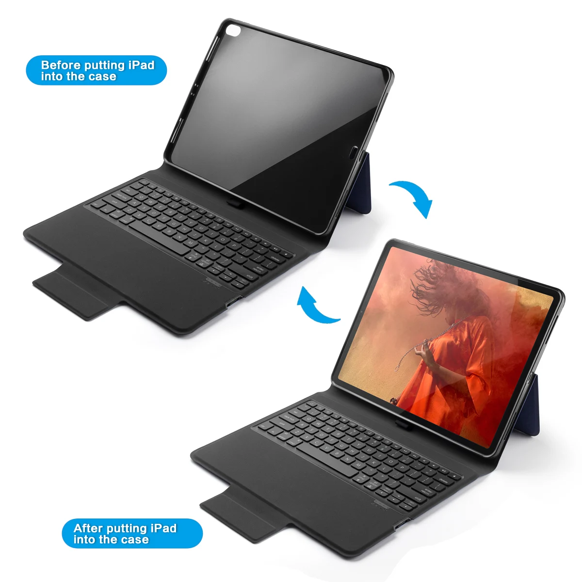 Для iPad Pro 12 9 2018 чехол для клавиатуры кожаный 7 цветов подсветка США клавиатура