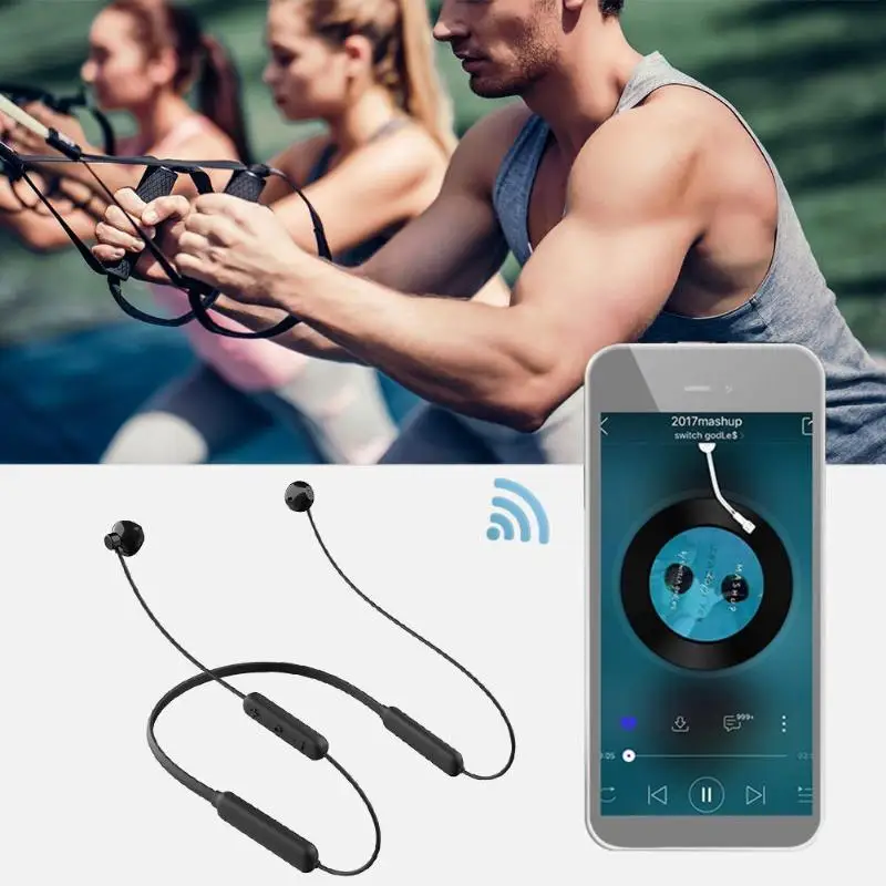 HBQ BX Спорт на открытом воздухе Bluethooth наушники шеи висит наушники|Наушники и