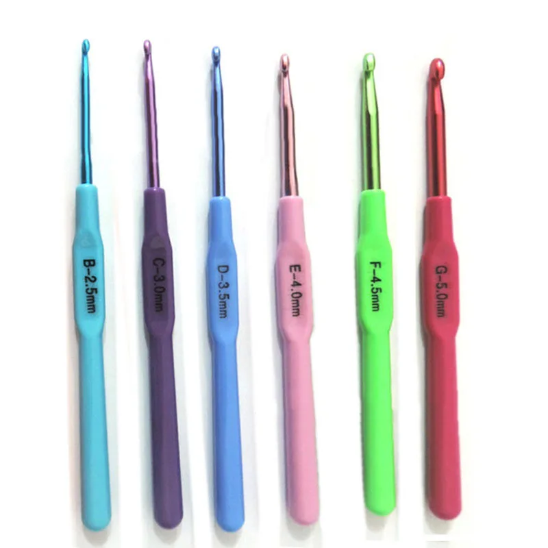 Пластиковые ручки вязаный крючком вязальные спицы Weave Вязание Набор|Швейные