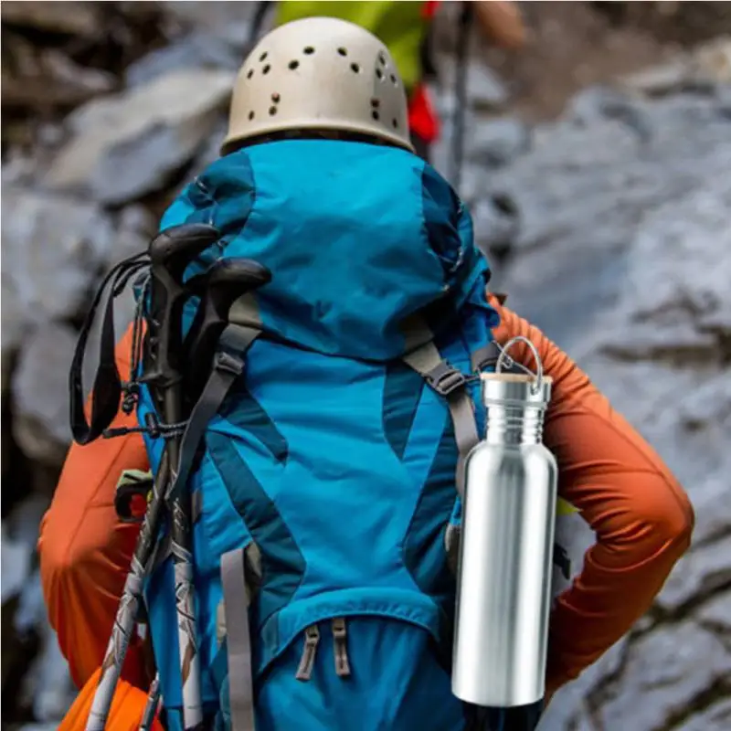300/500/750ml 1 PC Sports Water Bottle Stainless Steel Flask Wide Mouth Jar Leak-proof Canteen | Дом и сад