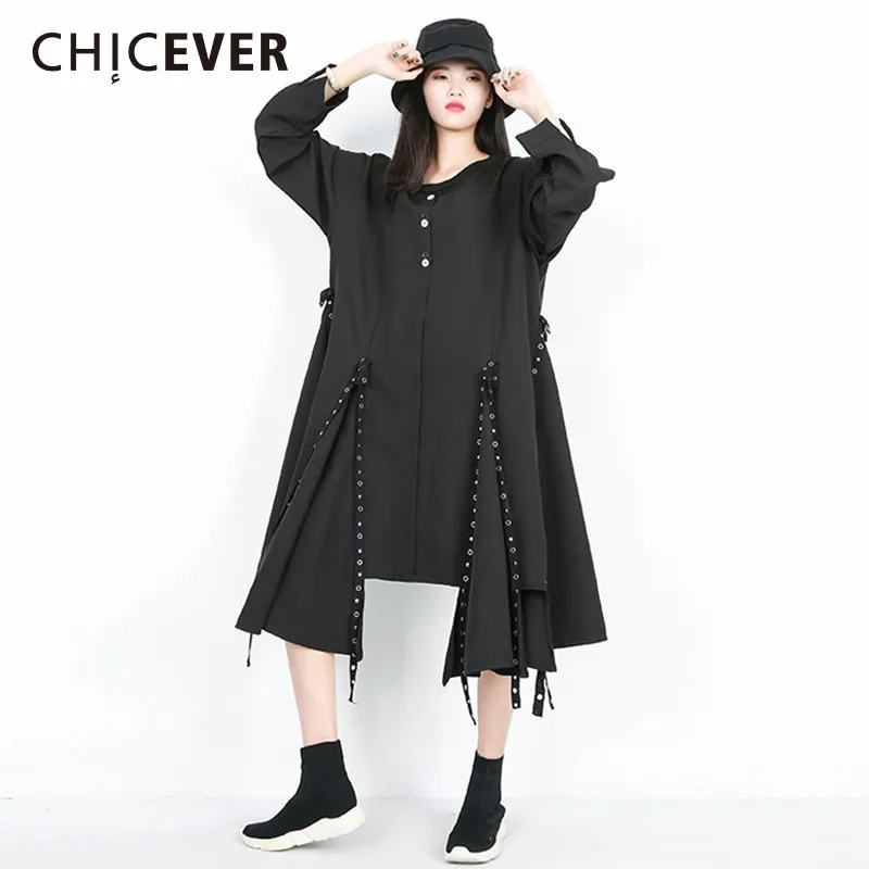 CHICEVER осень 2018 г. женское платье женский O средства ухода за кожей шеи с длинным