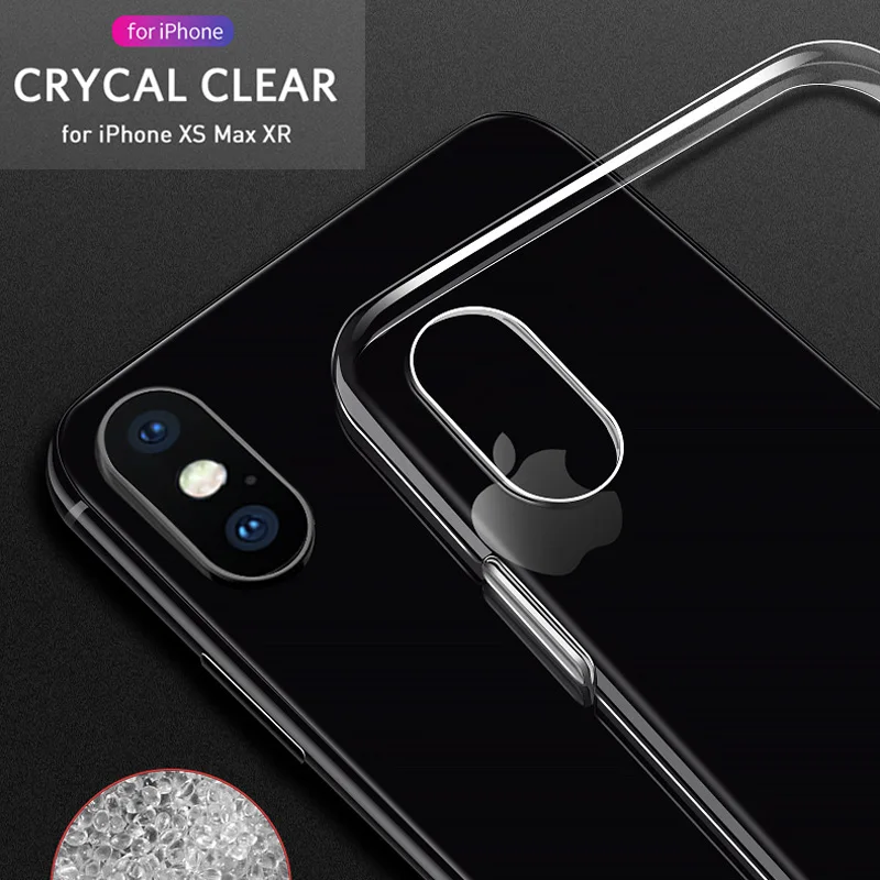 Прозрачный силиконовый чехол USLION для iPhone 7 Plus 8 XS MAX XR X прозрачные мягкие чехлы из