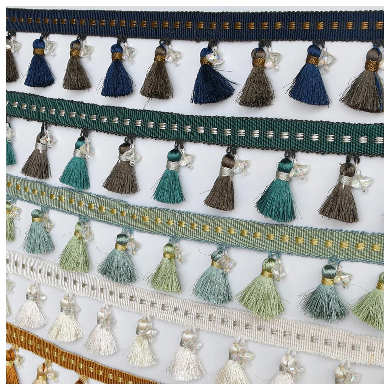 

Yy-tesco 15yards 7cm Wide Curtain Trim Fringe Tassel Trimming Diy Clothing Skirt Home Textile Decorative Curtain Lace Ribbon