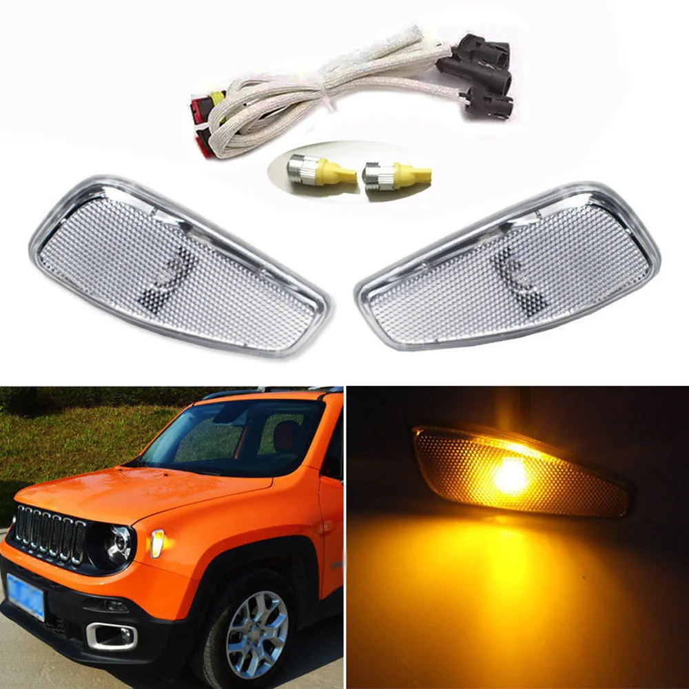 2 шт. ABS светодиодный автомобильный боковой маркер поворотные сигнальные линзы