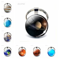solar system earth moon mars pendant keychain universe galaxy planet keychain space jewelry astronomy gifts