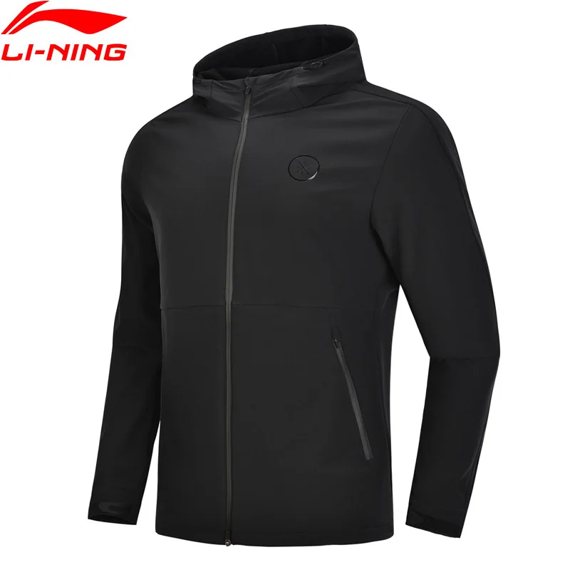 Мужская ветровка с капюшоном Li-Ning ветрозащитной подкладкой спортивный Тренч AFDN401