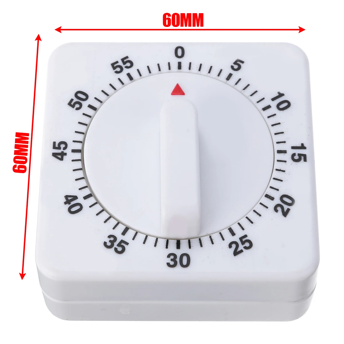 Portable 60 Minutes Kitchen Timer Game Count Down Counter Clock Alarm White Square Mechanical Cooking Tool | Дом и сад