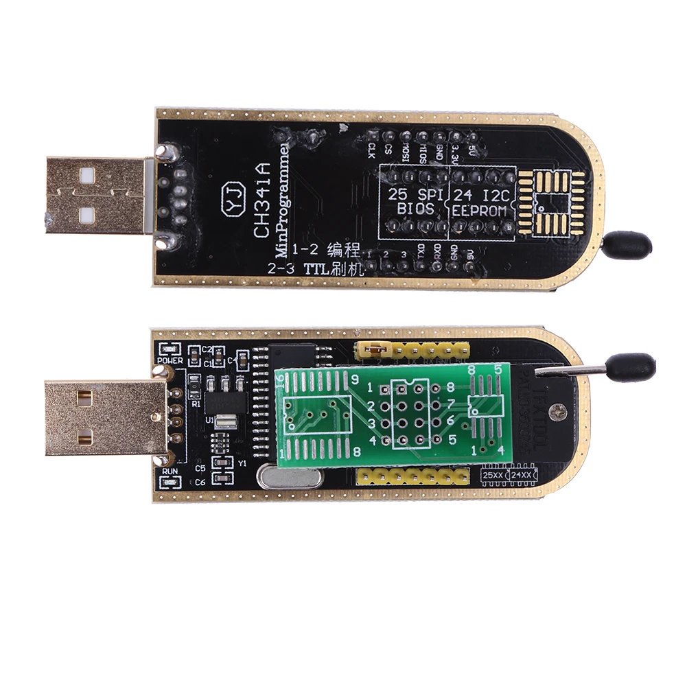 8pin/16pin чип USB программатор CH341A серии горелки 24 EEPROM BIOS писатель Поддержка и 25 SPI