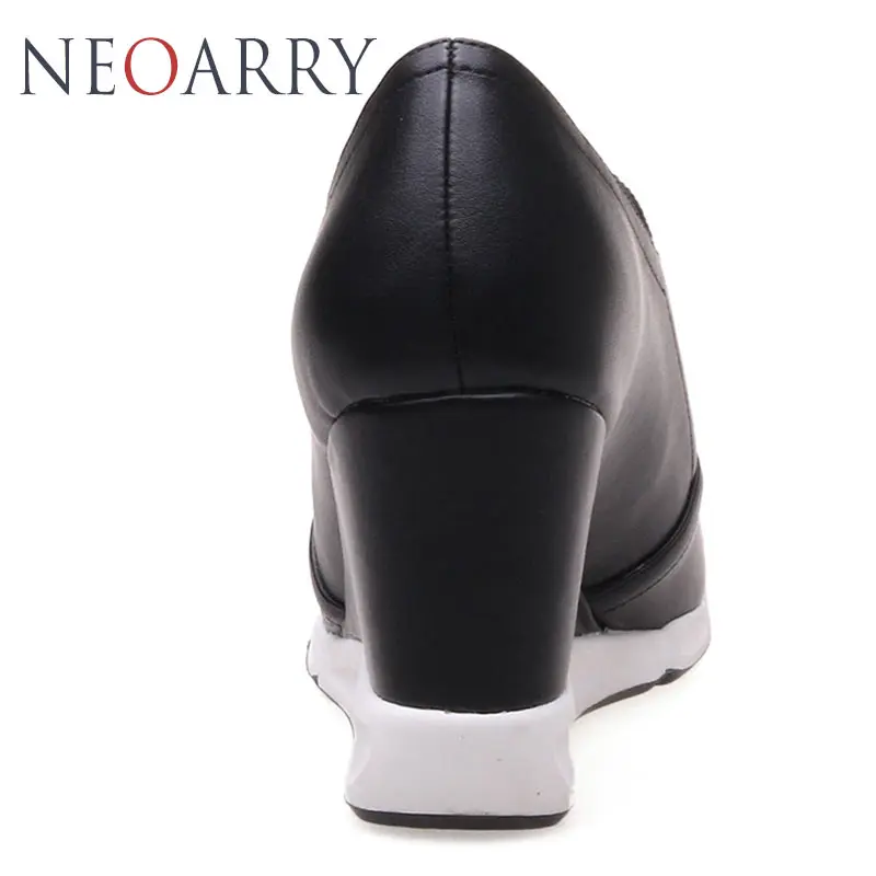 Neoarry Women Platform Oxfords High Wedges Heels Shoes Casual Slip On Pointed Toe Brand Female Footwear for women Creepers | Обувь