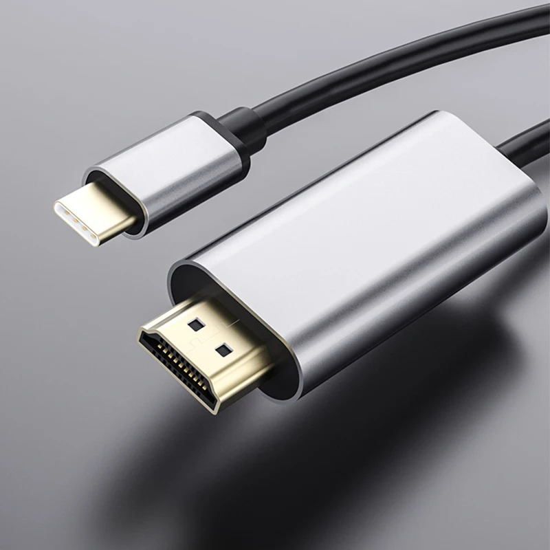 Usb C Type 3 1 к Hdmi 4K 2K Hdtv кабель для Mac портативный плоский Шнур|Адаптеры Type-C| |