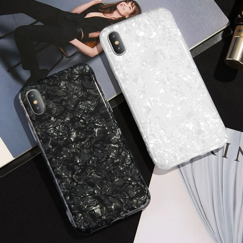 Чехол для телефона KISSCASE iPhone X XS Max XR Dream Shell чехлы с узором 7 8 6 6s Plus блестящая Мягкая