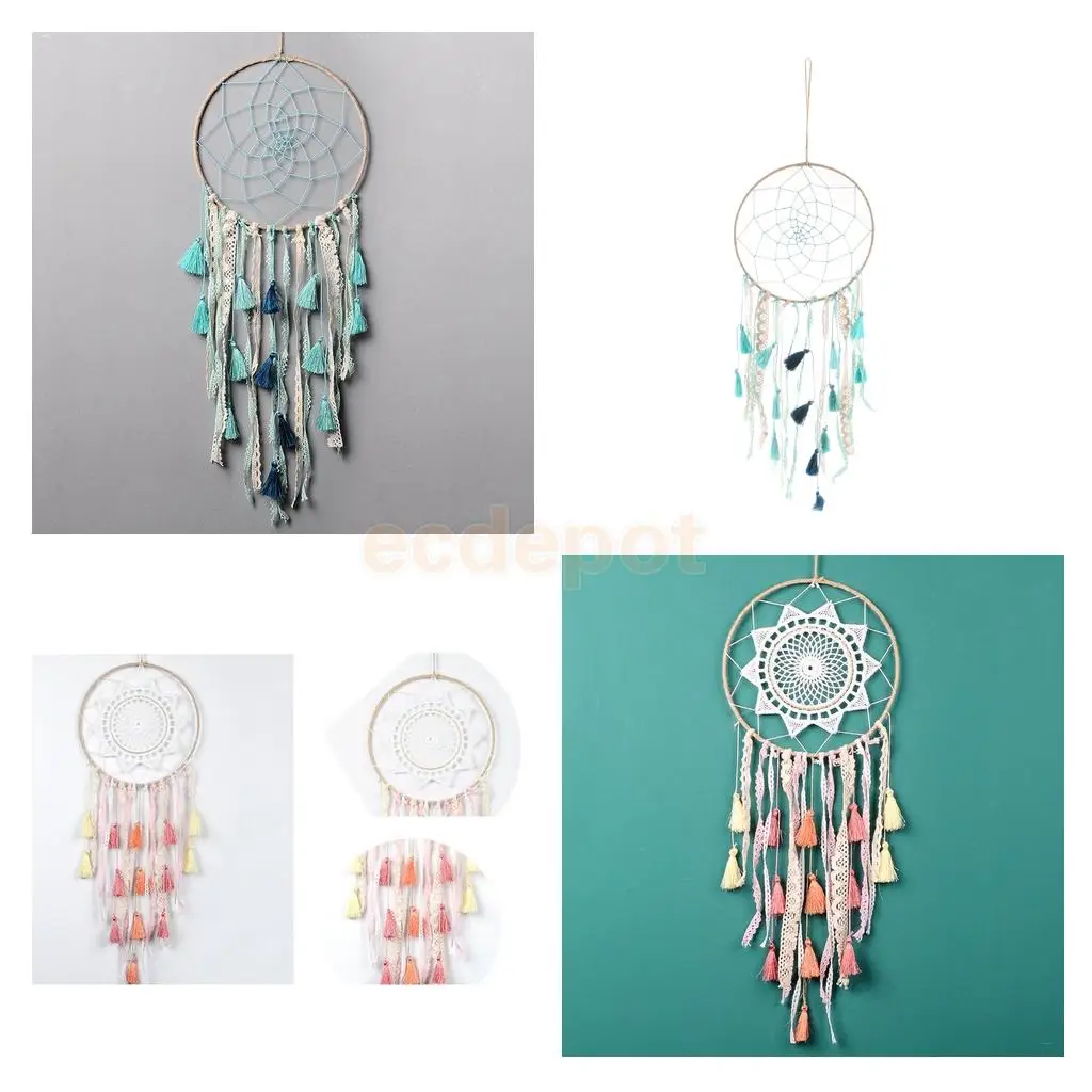 

Dream Catcher - Good Luck Trapped - Tassel Pendant Catcher Ring Wall Hanging Decor Room Decor Ornament