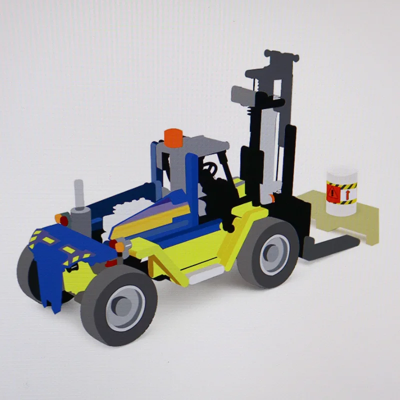 20082 Technic серия вилочный погрузчик совместим с 42079 строительными блоками кирпичи