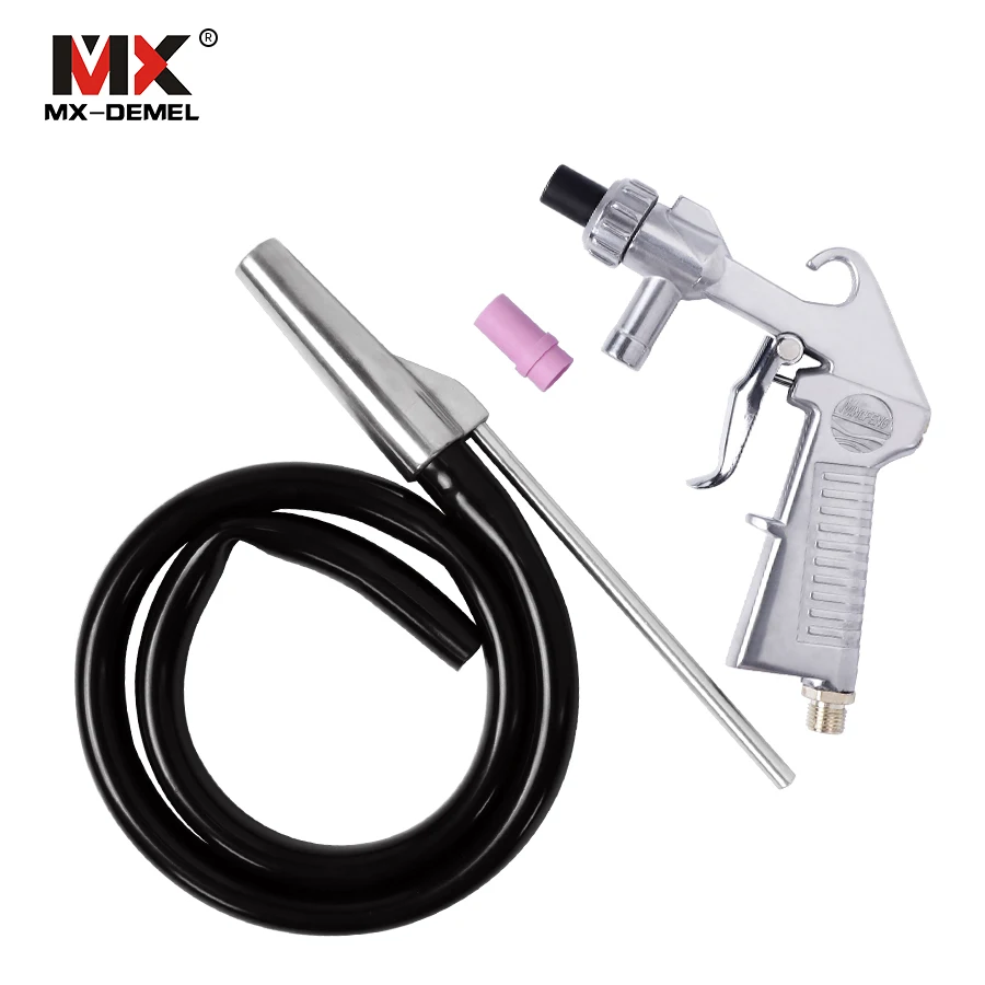 High Quality Abrasive Air Sand 1 Ceramic Nozzle Steel Suction Pipe Industrial Sandblaster Gun Blasting Kit | Инструменты