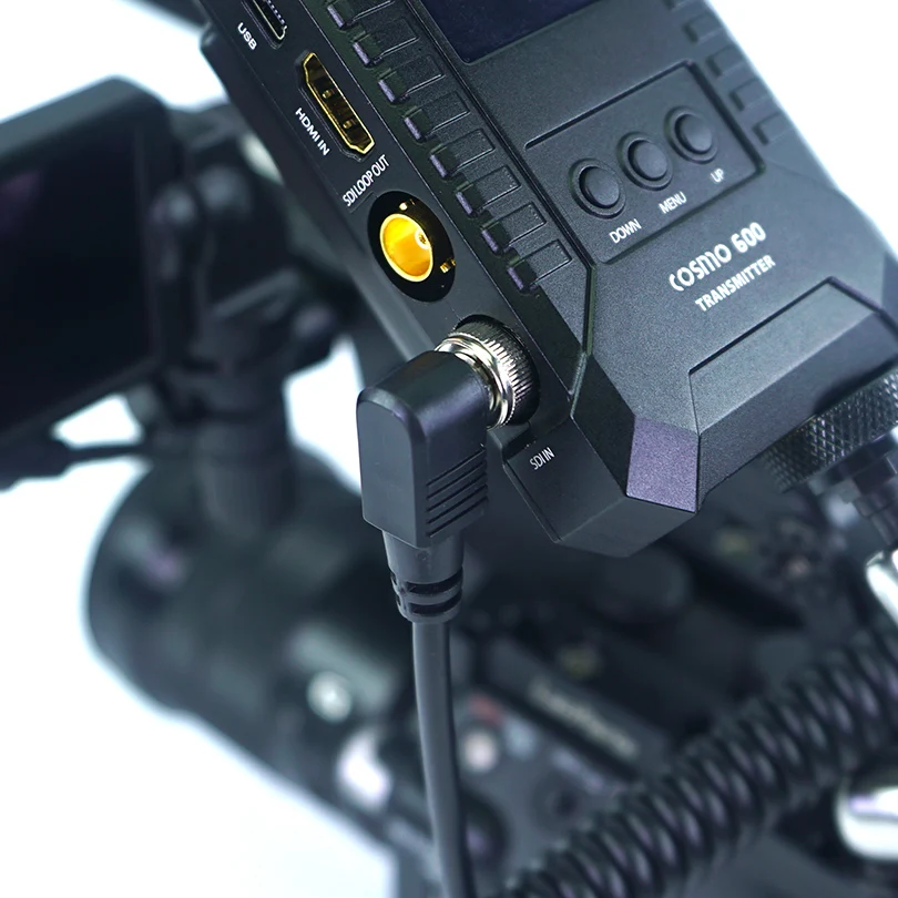

LanParte 15" HD 4K Coiled SDI Cable with Standard Right Angle BNC Connector
