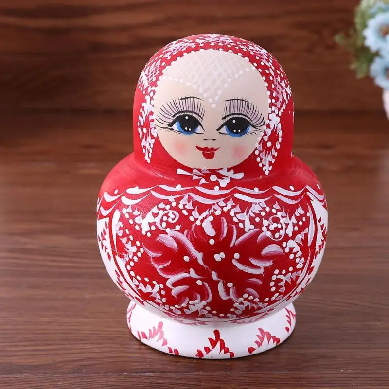 10 шт. Новинка дерево Русская Матрешка набор нарисованных игрушек Декор | Игрушки