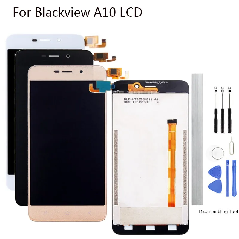 Сменный экран дисплея для Blackview A10 ЖК сенсорный 5 45 дюйма черный золотой белый