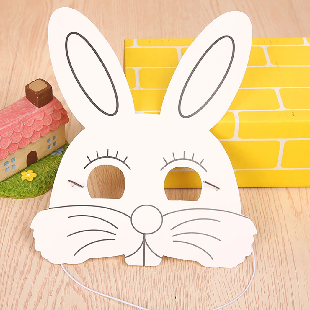 16 шт. маска с рисунками животных DIY Цвет для детского сада дошкольные