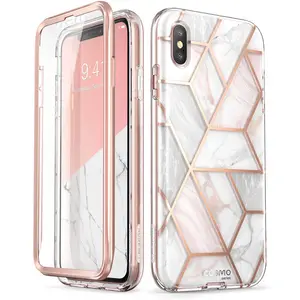 for iphone xs max case 6 5 inch i blason cosmo series full body glitter marble bumper case with built in screen protector free global shipping