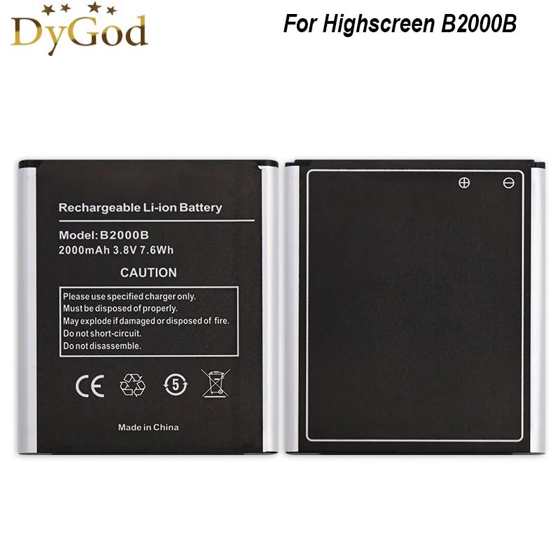 DyGod 2000mAh запасная батарея для Highscreen WinWin win B2000B высокое качество Мобильный телефон