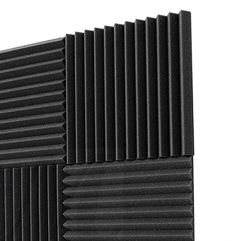 6 Pack Soundproofing Foam Acoustic Sound Treatment Studio Room Absorption Panels Wedges 30x30x2.5cm | Обустройство дома