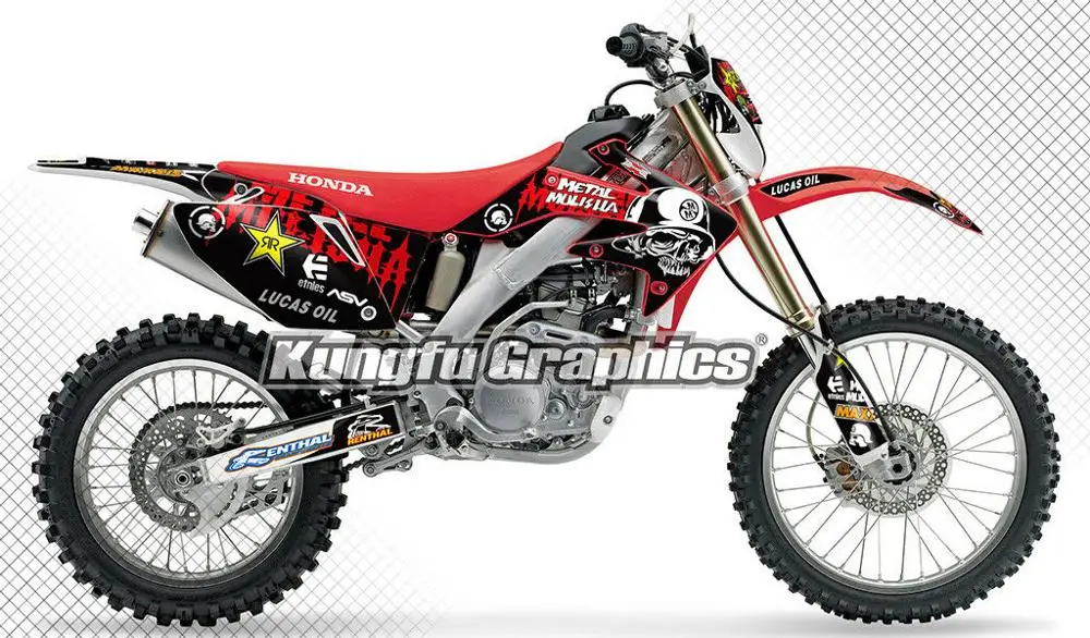 Персонализированные графические наклейки KUNGFU для Honda CRF250X 2004 2005 2006 2007 2008 2009 2010 2011