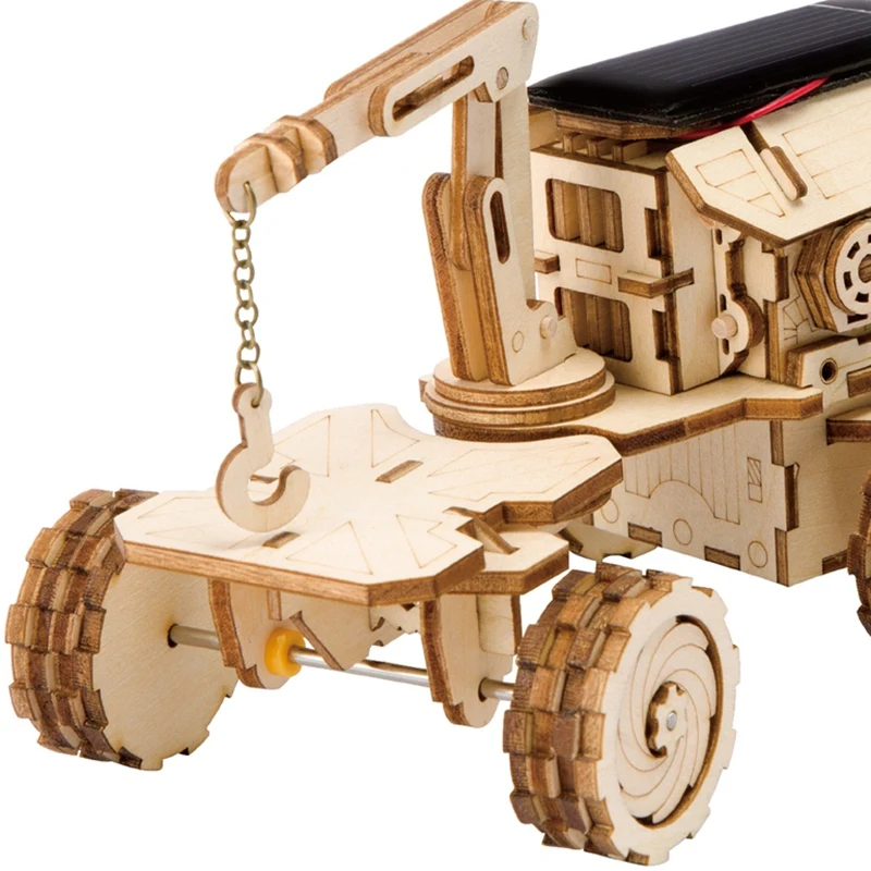 Robotime подвижная игрушка для обнаружения Rover Solar Energy 3D Diy резки деревянной модели