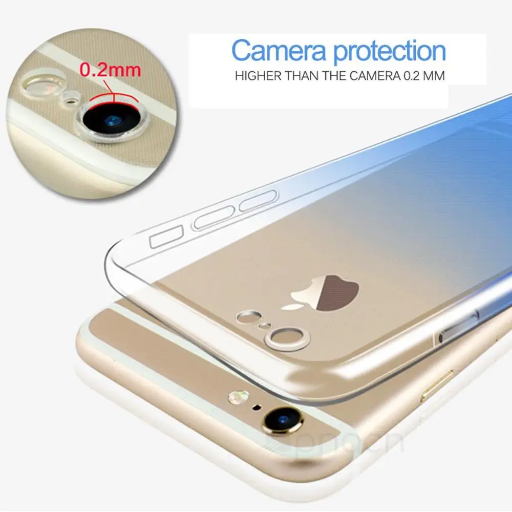 Чехол kisscase для iPhone XS Max XR X Роскошный ультра тонкий мягкий градиентный ТПУ чехол 6 S