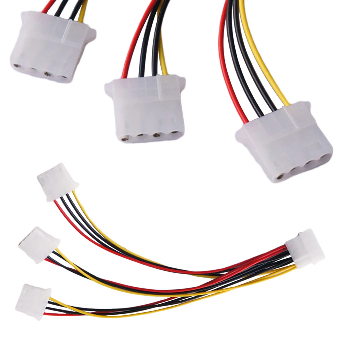 Высокое качество 4Pin IDE/SATA Мощность кабели HY1578 4 контактный молекс Мужской 3 порта
