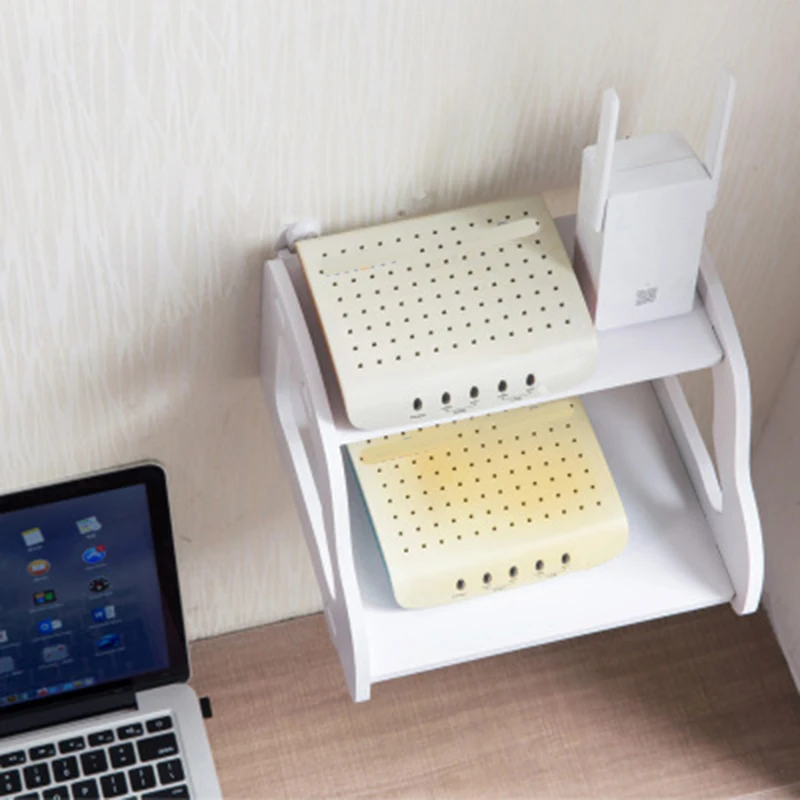 1 шт. беспроводной деревянный Wifi маршрутизатор панель для бардачка полка настенная подвесная Скоба Кабельный органайзер домашний декор белый