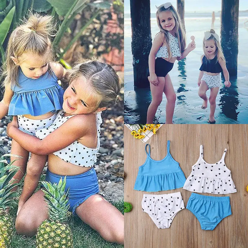Emmababy милый комплект бикини в горошек для маленьких девочек малышей и сестер