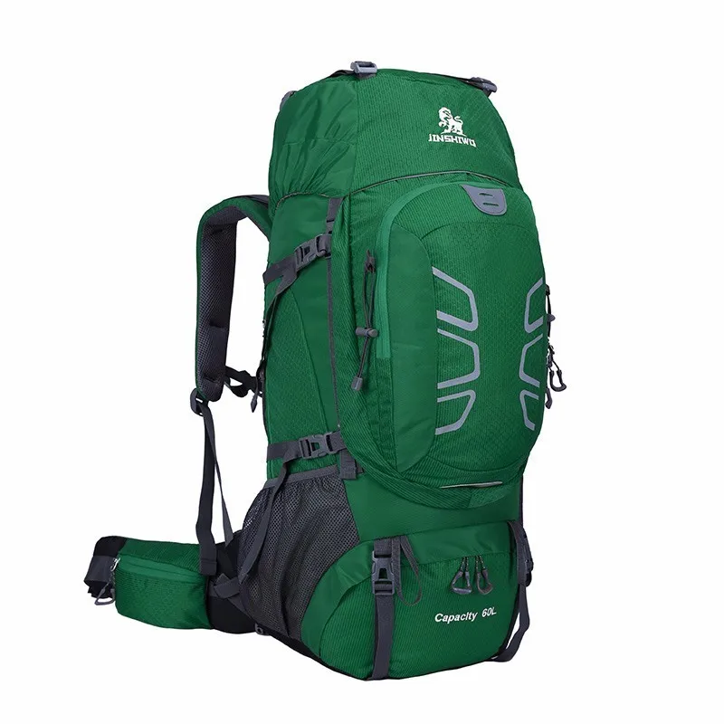 Goede Hot 60L Outdoor Camping Klimmen Wandelen Reflecterende Strips Rugzakken Sport Waterdichte Slijtvaste Nylon Reizen Riding Bag