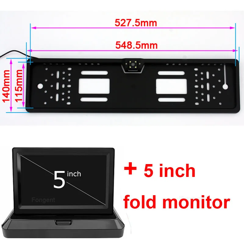 

Auto Parking Assistance Rear View Camera Color LCD Video Foldable Monitor 5 inch TFT Screen Car monitor Rearview Reversing