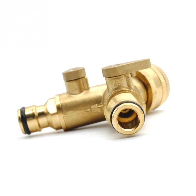 2 ходовой сплиттер Латунный Водяной шланг кран быстрый соединитель клапан