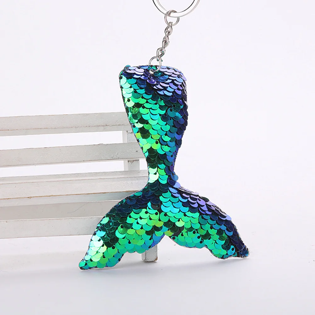 12 шт Блестящий блестящий брелок с русалочкой Хвост Шарм сумка украшением кулон
