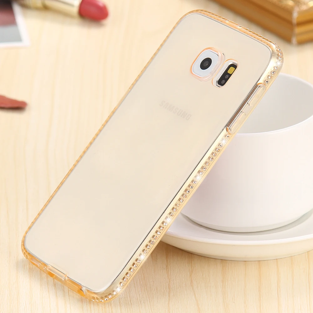 KISSCASE Diamond Phone Case For Samsung Galaxy S8 S7 Edge Bling Girly Glitter Soft Silicone Plus Back Cover |