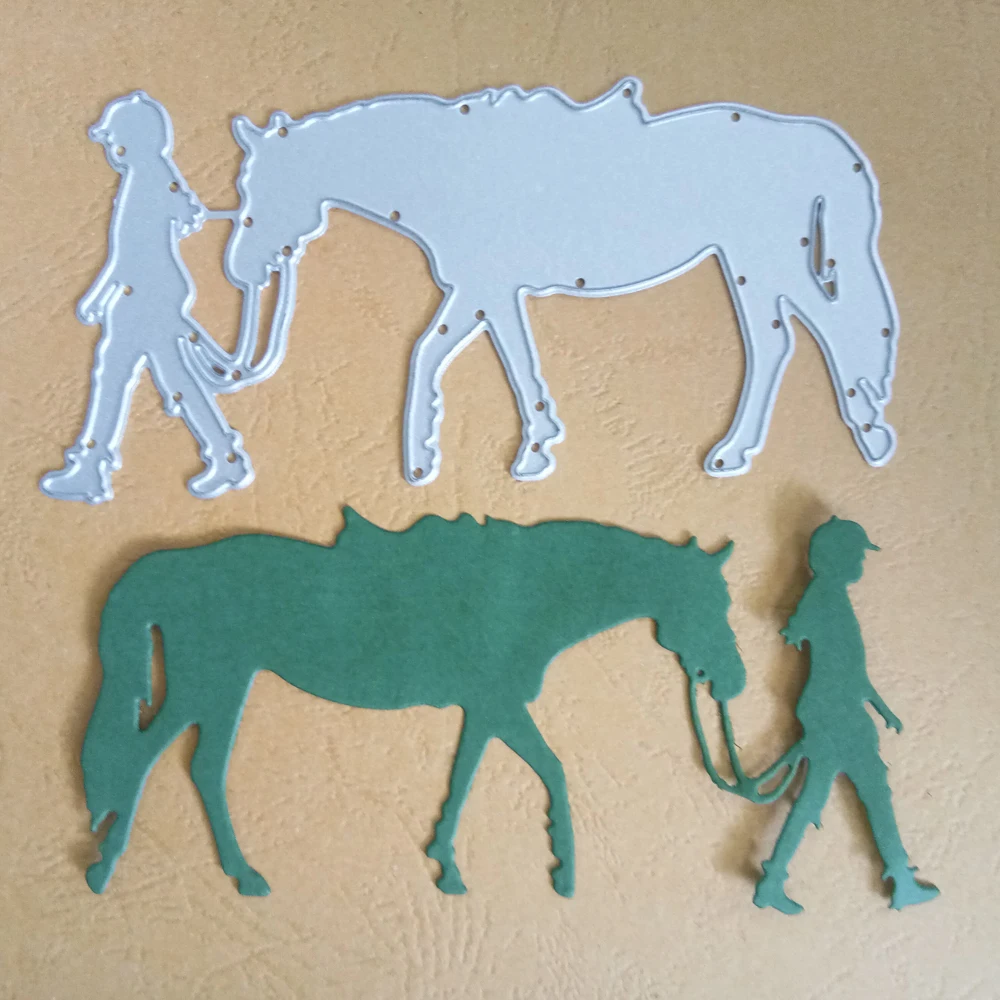 Металлические режущие штампы для девочек Rider Horse Frame новые DIY Трафаретный