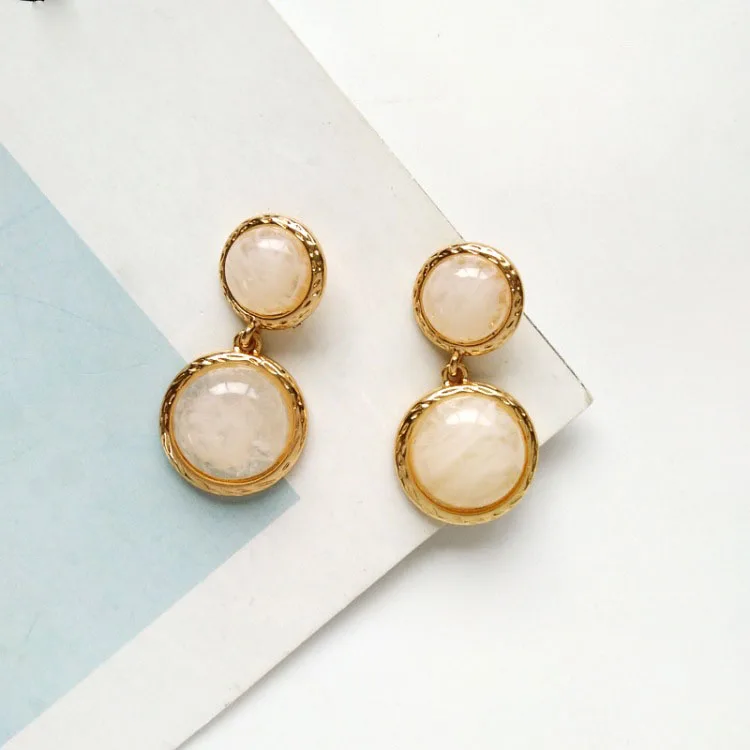 Новое поступление уникальные трендовые двойные круглые висячие серьги