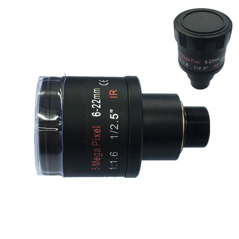 Объектив CCTV 1/2 5 дюймов 6 22 мм МП M12 варифокальный объектив F1.6 для 4 мегапиксельной/5