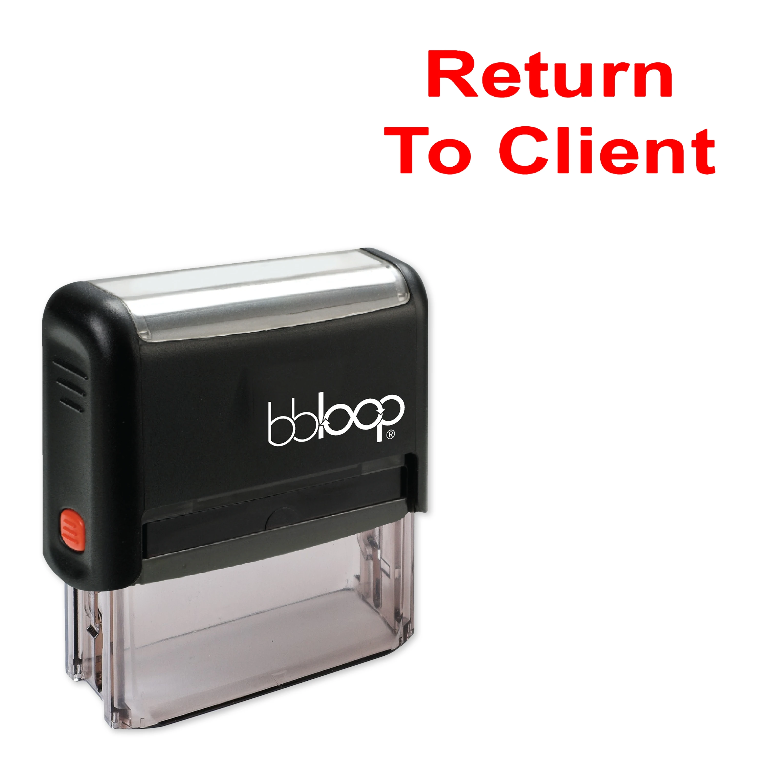 

Bbloop "Return To Client" Self-Inking Rubber Stamp