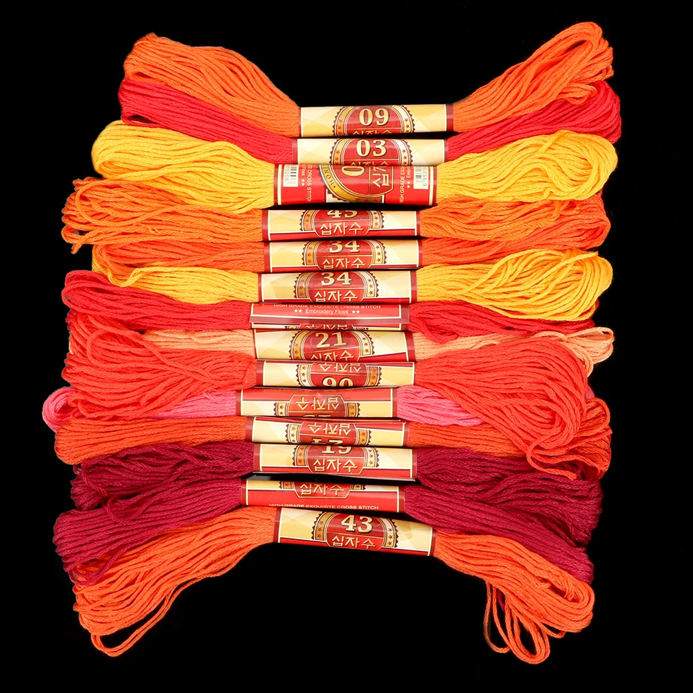 Cotton Embroidery Thread DIY Handmade Polyester Dyeing Line Floss Sewing Tool Cross Stitch Manual |