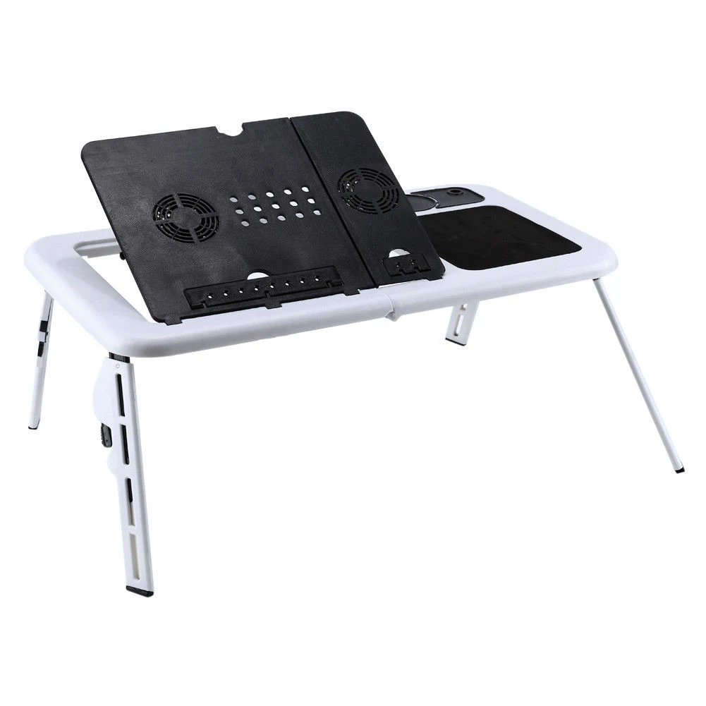 USB Cooling Fans Stand Laptop Desk Foldable Table e-Table Bed TV Tray Portable folding table for Computer notebook |